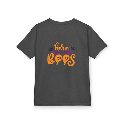 Halloween Kids Tee – "Here for the Boos" | Collection Elegance Wear Kids