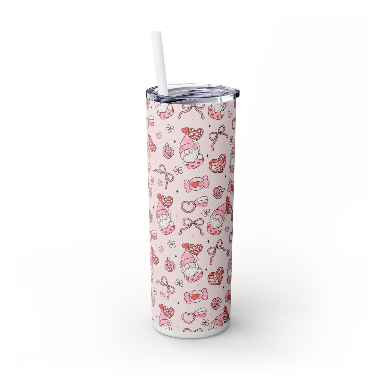 Cute Crafty Skinny Tumbler with Straw, 20oz, Perfect for Crafters & Makers, Valentine's Day Gift, Personalized Travel Mug, Fun Party Favor