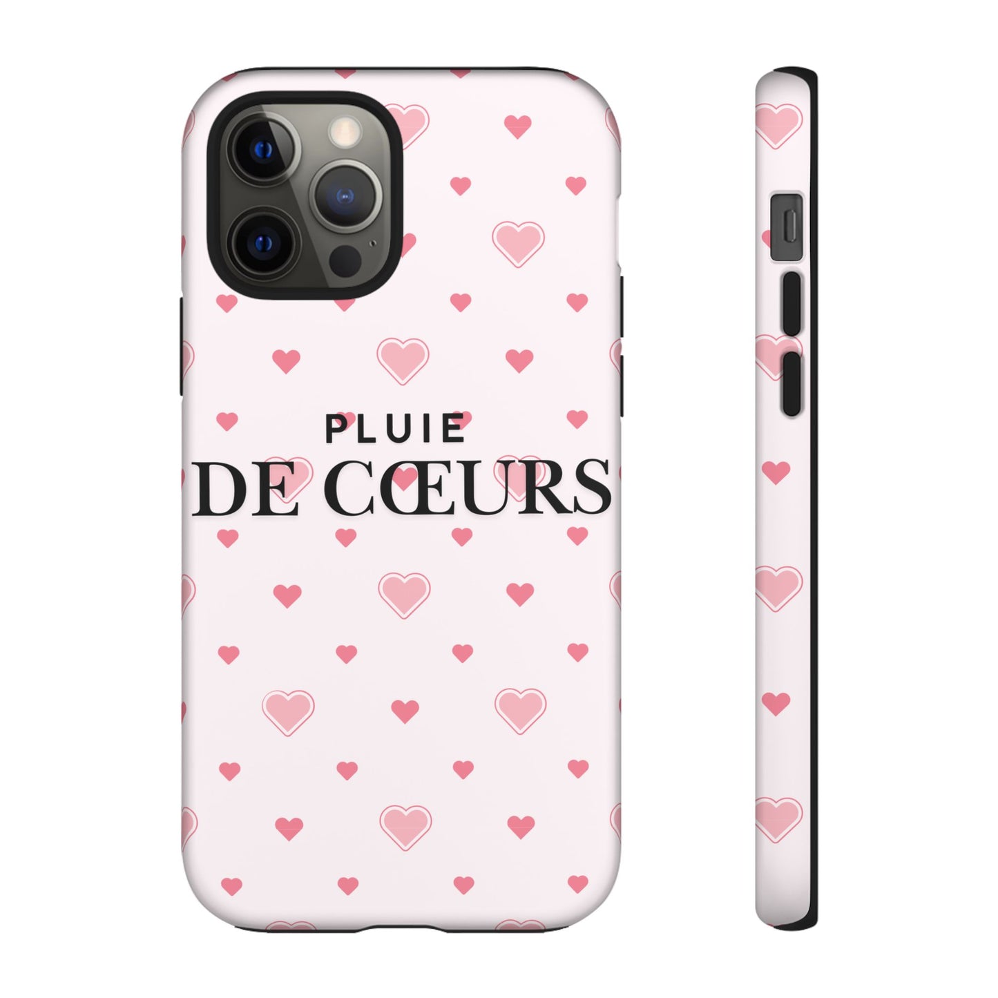 Cute Heart Pattern Phone Case - Tough Cases, iPhone Cover, Valentine’s Gift, Heart Print Phone Accessory, Gift for Her, Love Theme