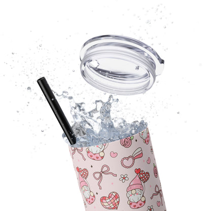 Cute Crafty Skinny Tumbler with Straw, 20oz, Perfect for Crafters & Makers, Valentine's Day Gift, Personalized Travel Mug, Fun Party Favor