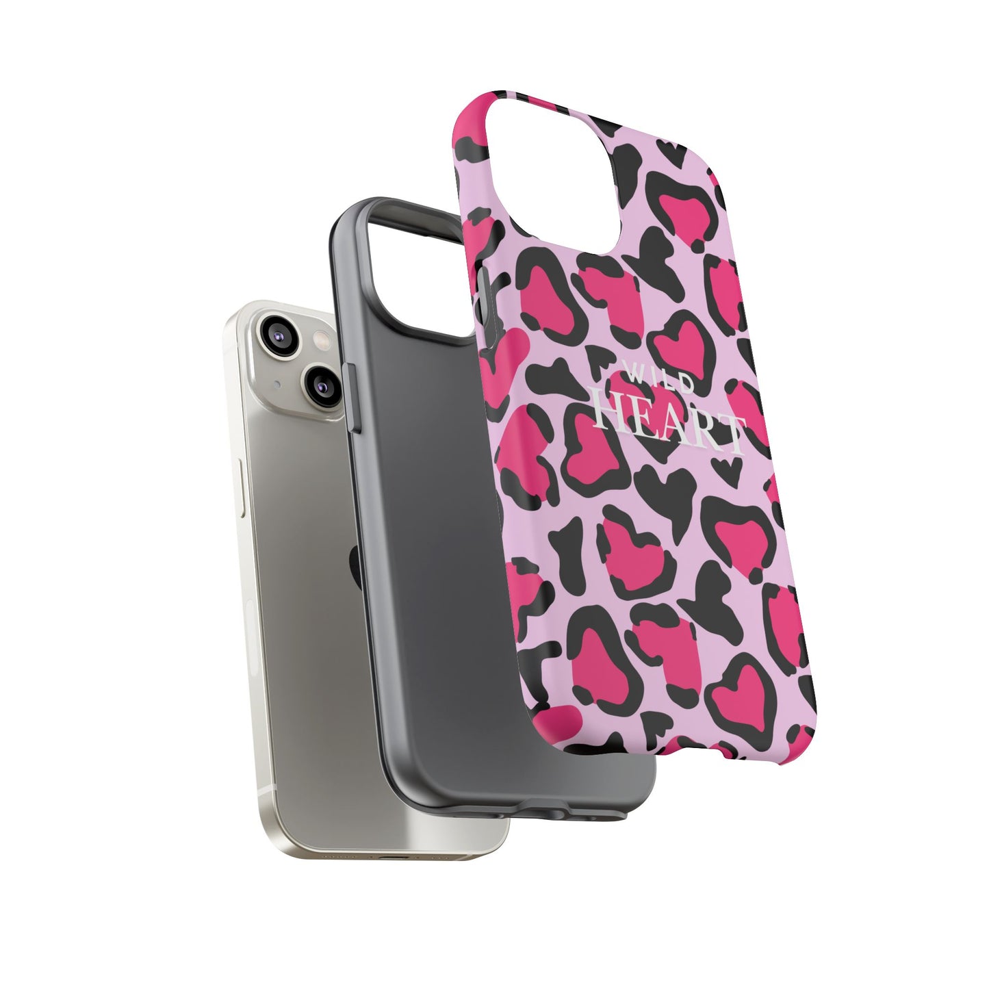Heart Print Tough Phone Case – Collection Elegance Cover