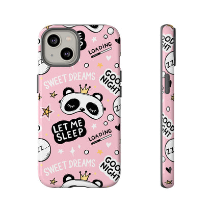 Cute Panda Phone Case | Let Me Sleep Design | Nighttime Gift, Phone Accessory, Sweet Dreams, Sleep Lovers, Fun Decor