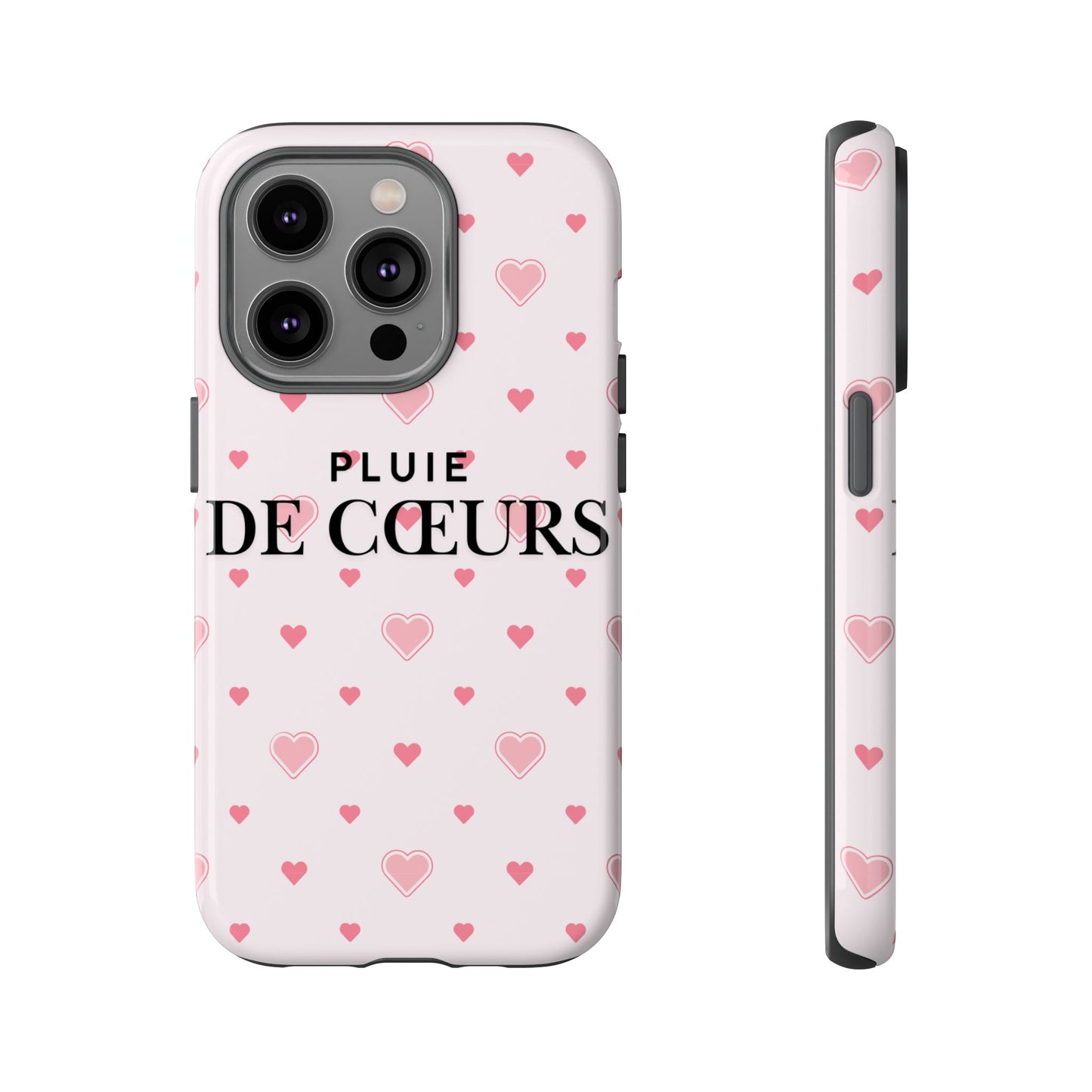 Cute Heart Pattern Phone Case - Tough Cases, iPhone Cover, Valentine’s Gift, Heart Print Phone Accessory, Gift for Her, Love Theme