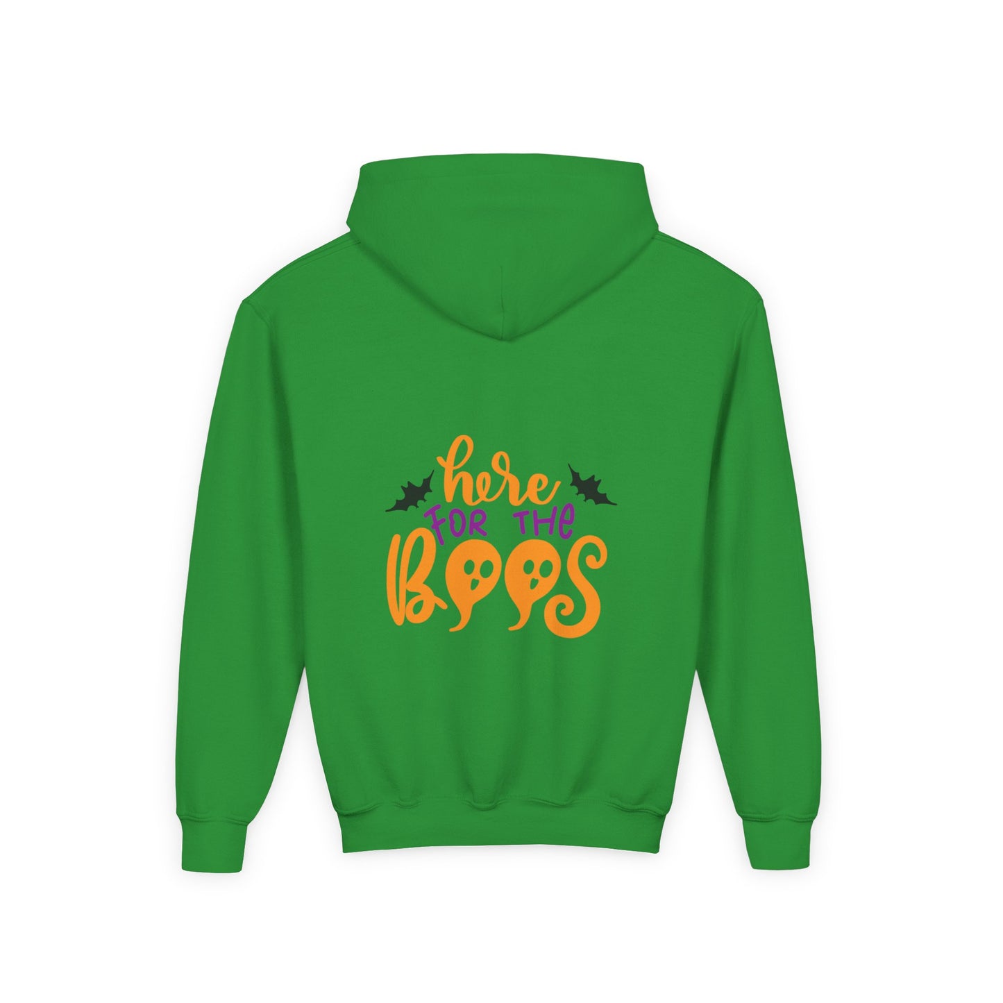 Halloween Youth Hoodie – "Here for the Boos" | Collection Elegance Wear Kids