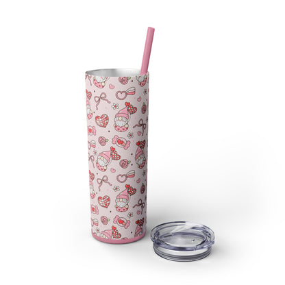 Cute Crafty Skinny Tumbler with Straw, 20oz, Perfect for Crafters & Makers, Valentine's Day Gift, Personalized Travel Mug, Fun Party Favor
