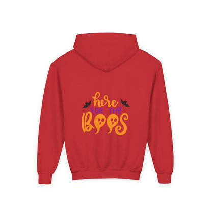 Halloween Youth Hoodie – "Here for the Boos" | Collection Elegance Wear Kids